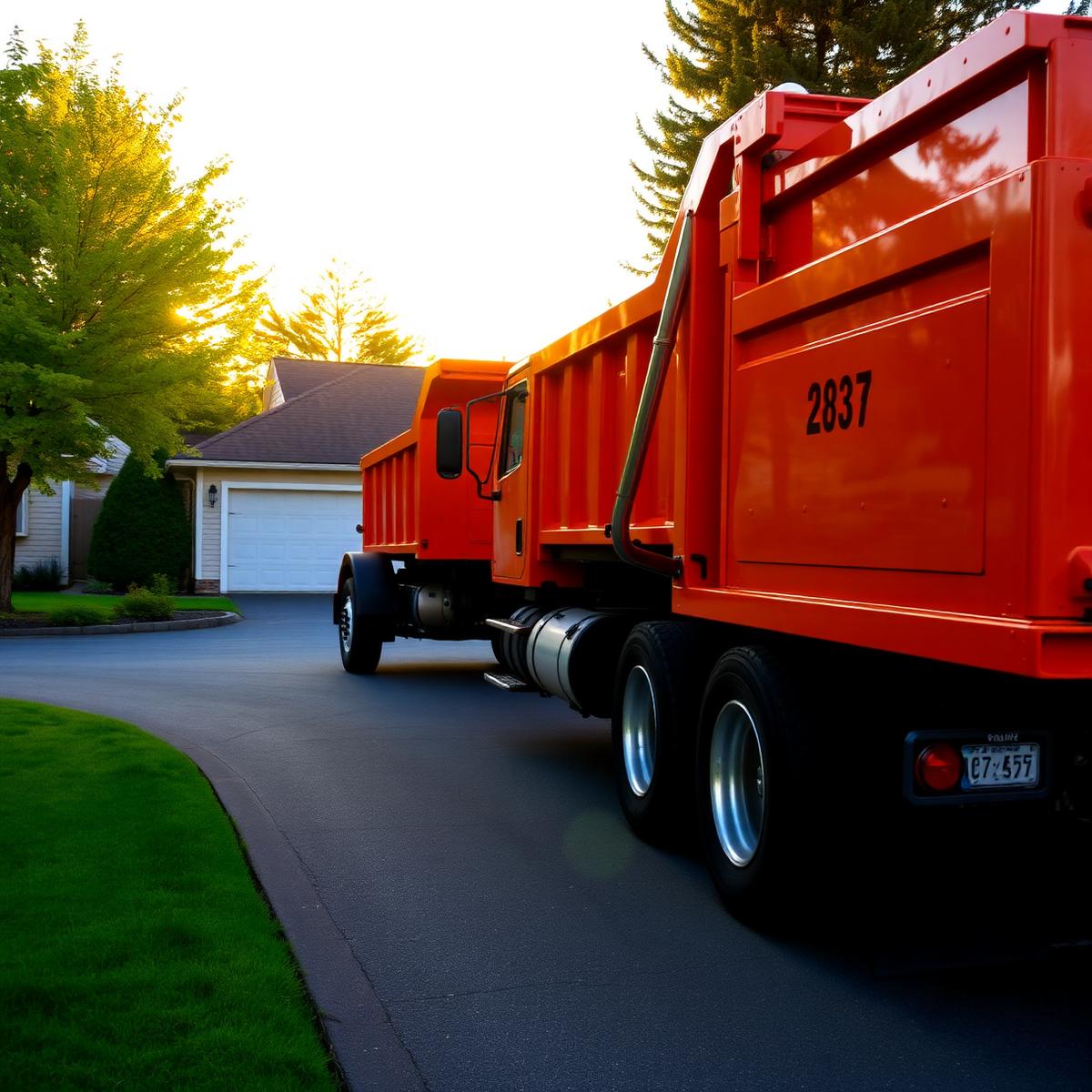 Jackson Junk & Cleanouts truck on a residential job